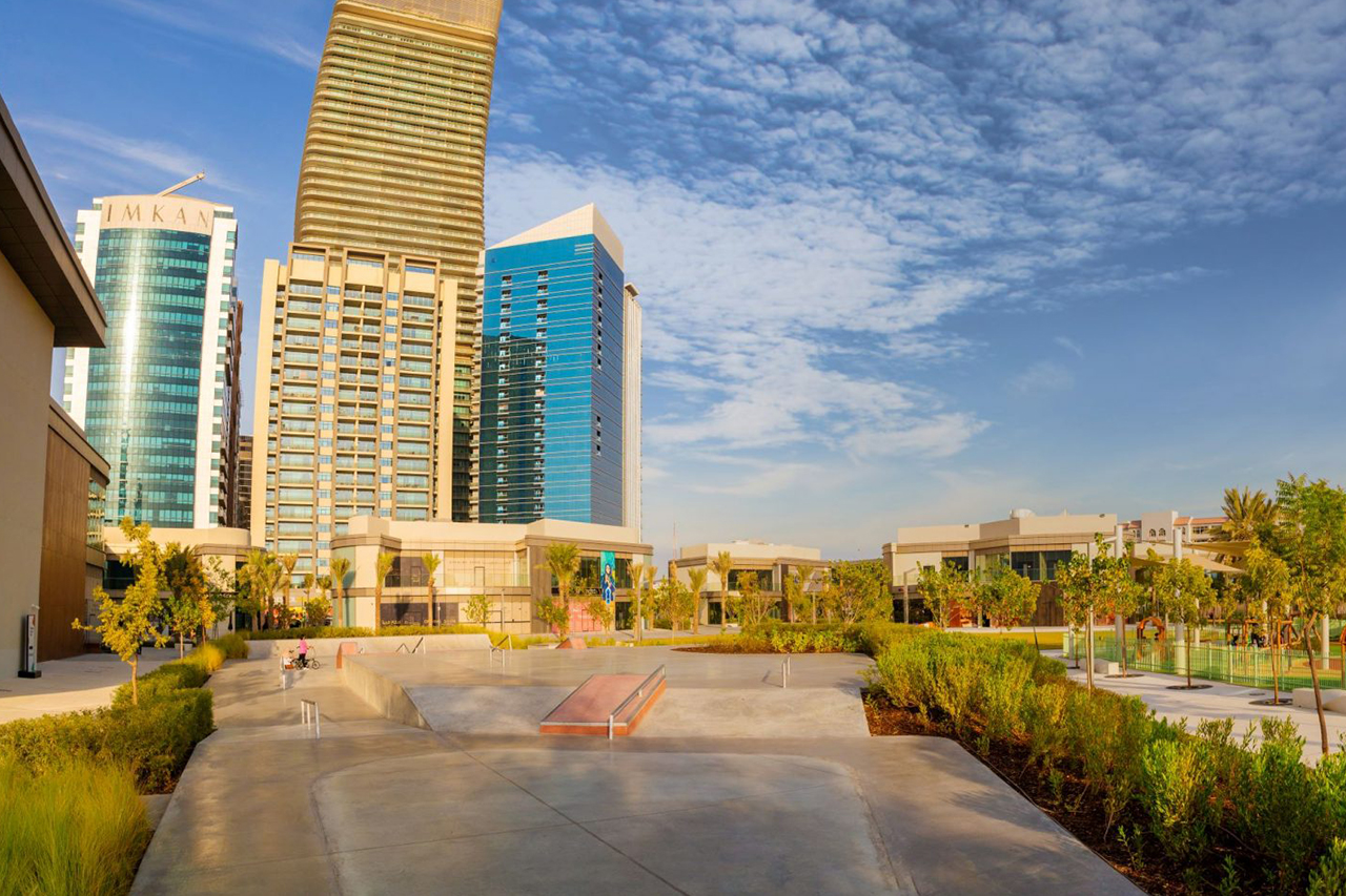 Scenic view of Sheikha Fatima Park