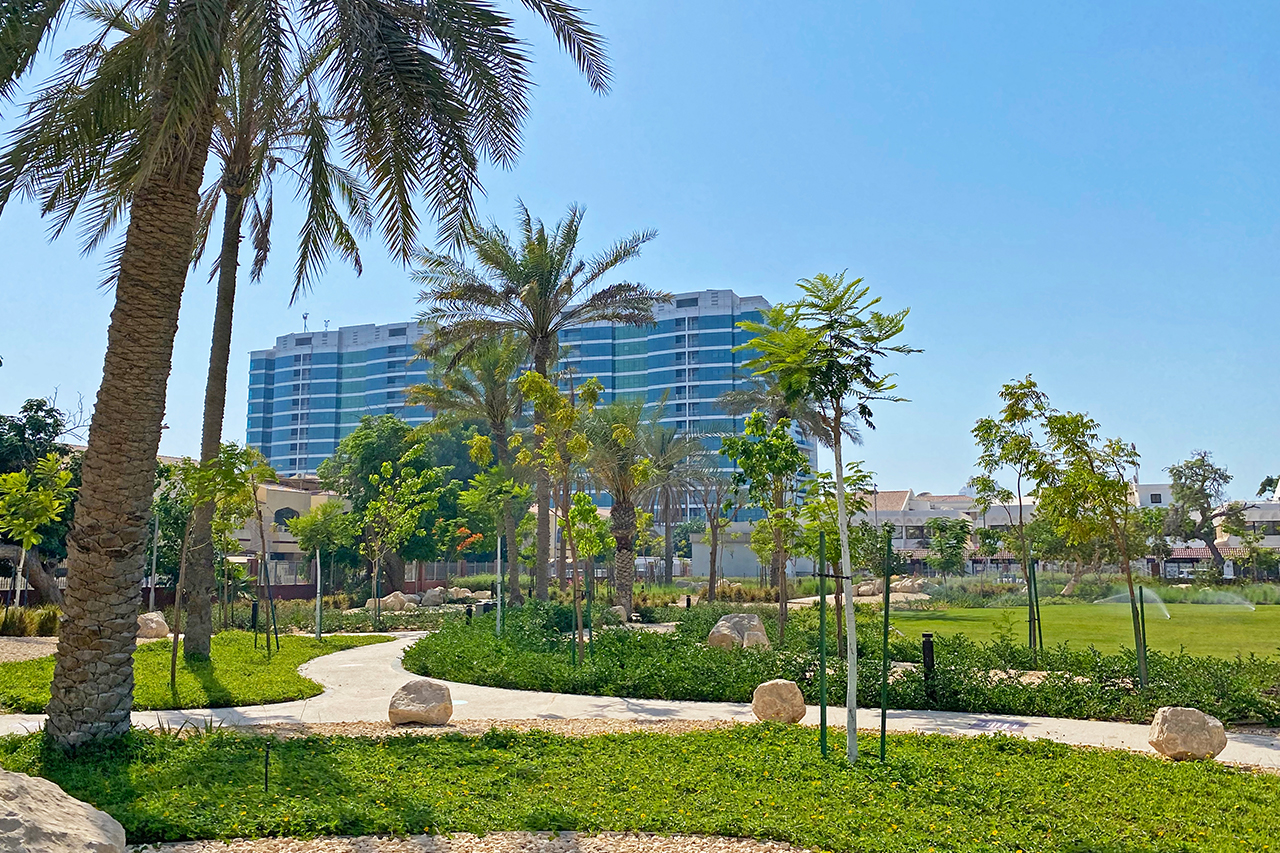 Inside view of Sheikha Fatima Park