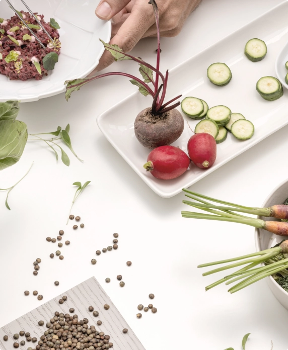 Vegitables in a plate