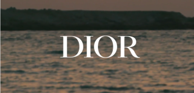 DIOR printed on top a view of seaside